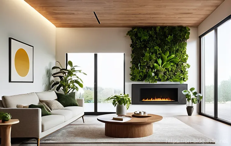 건축산업기사와 에너지 절약형 건축 설계 - **Prompt:** A stunning, modern, energy-efficient house seamlessly integrated into a lush natural lan...